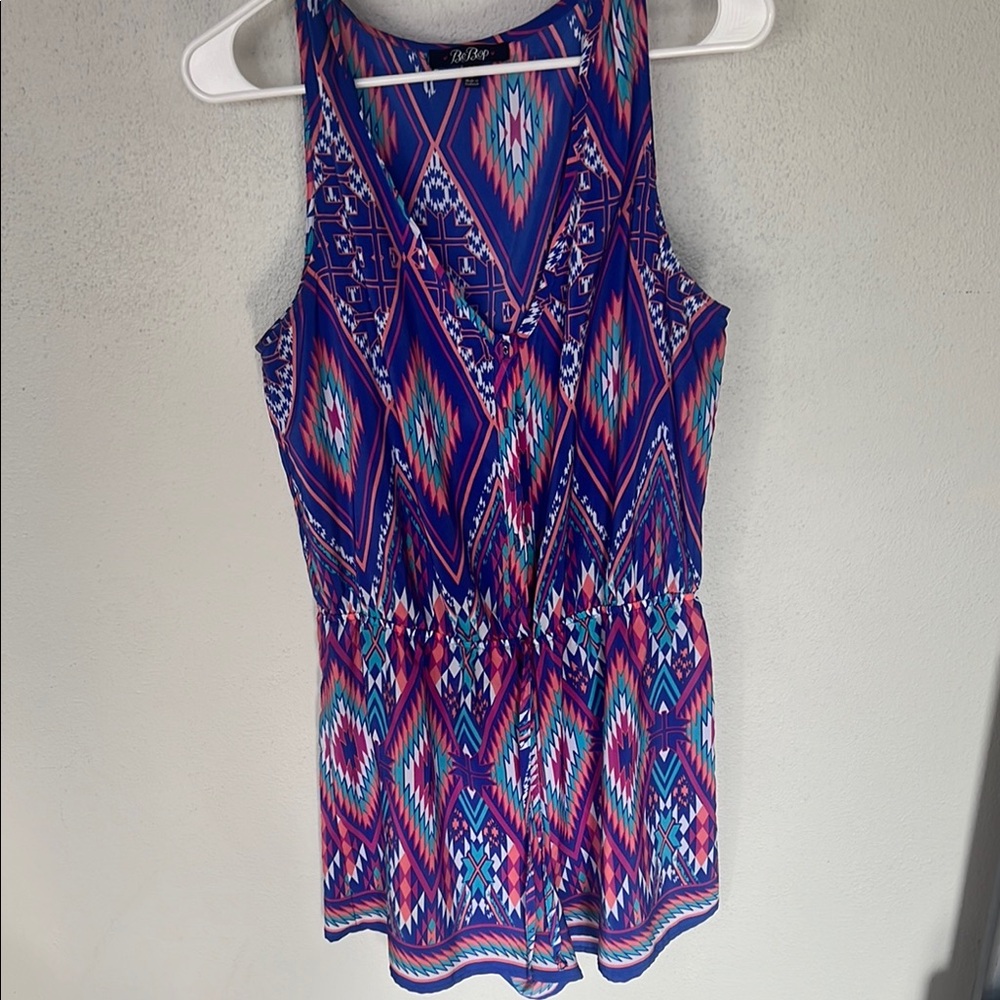 Vibrant Geometric Sleeveless Top